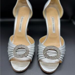 Manolo Blahnik Silver Heels